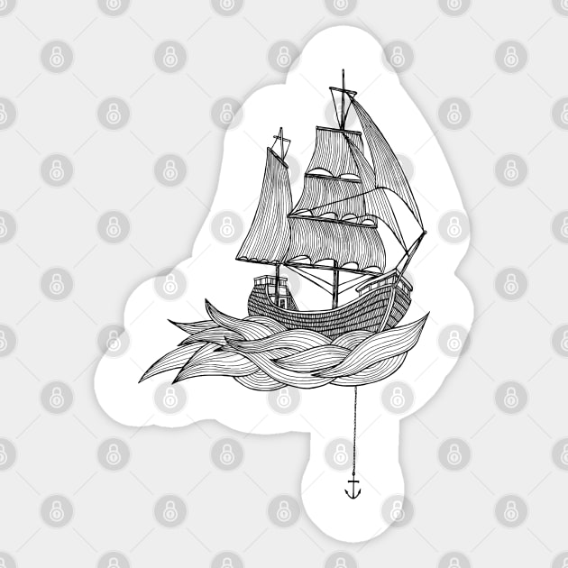 The ship Sticker by Tati_Alecrim